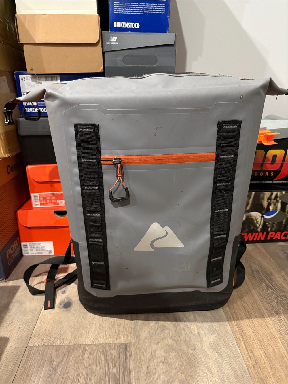 Grey academy backpack cooler
